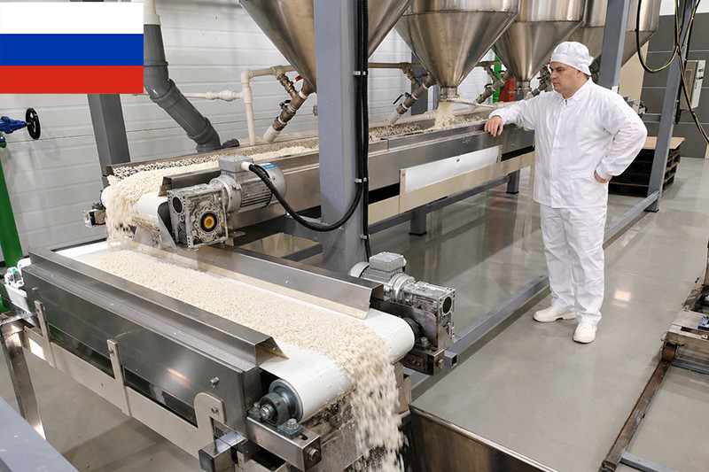 俄罗斯秧鸡工厂安装 250kg/h